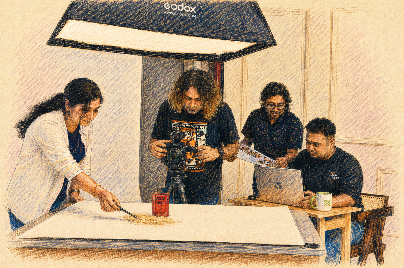 The Page29 production team at work