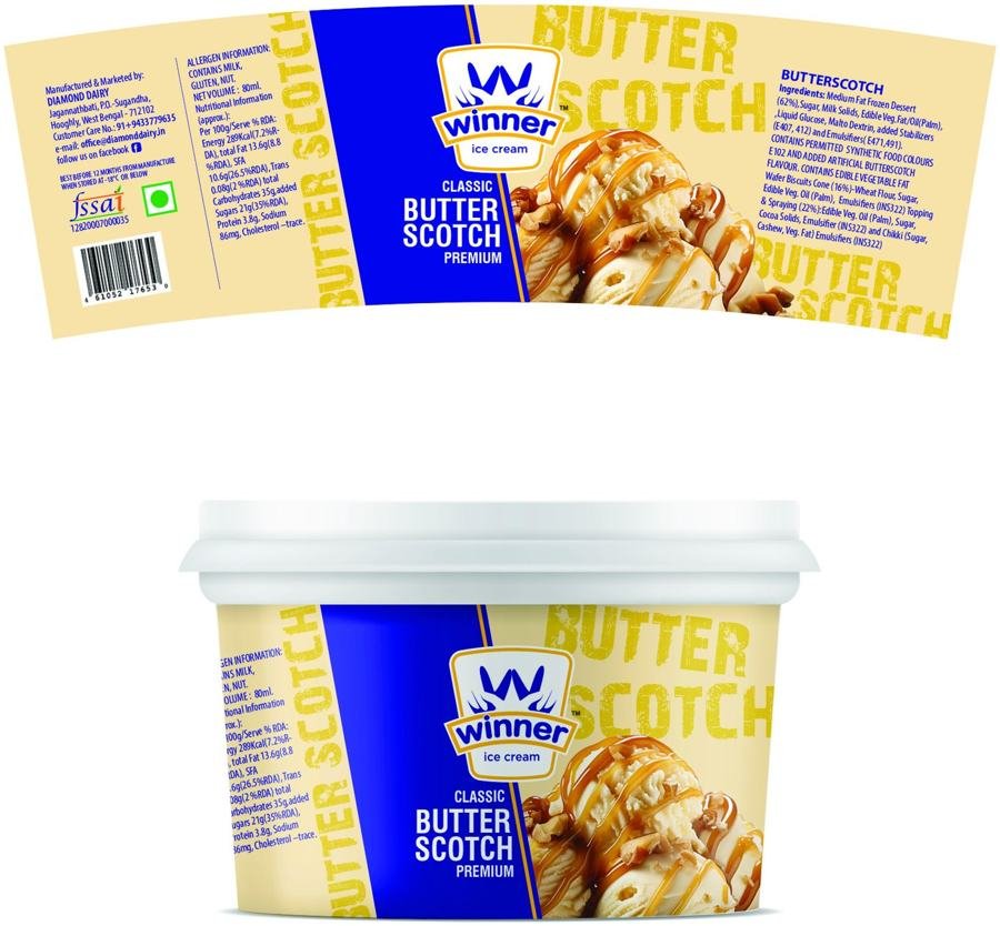 Butterscotch Tub — Winner Ice Cream
